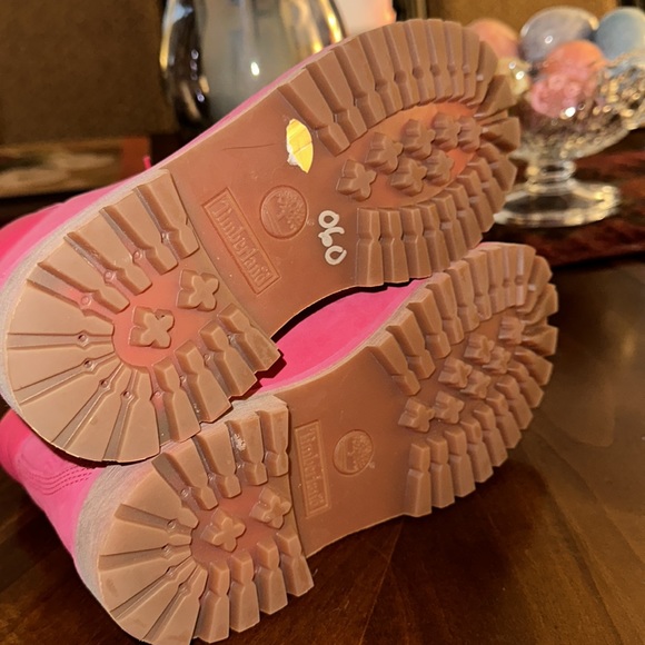 ‼️awesome Timberland Pink Boot women size 6/ big kid size 4 - Picture 5 of 10